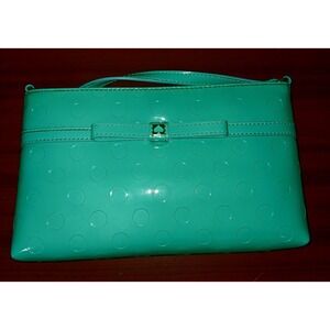 Kate Spade Crossbody Small Purse, Green, Bow on Front, 9.5 x 5.5 x 2
